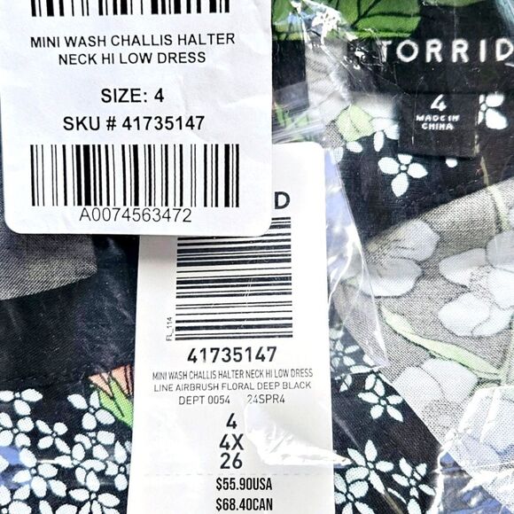 TORRID MINI Wash Challis Halter Neck Hi-Lo Tank dress 4X - Picture 6 of 12